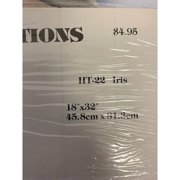 Vintage Judy Miller Publication Iris Floral Stained Glass Pattern 18"x32" HT-22 - Picture 3 of 6